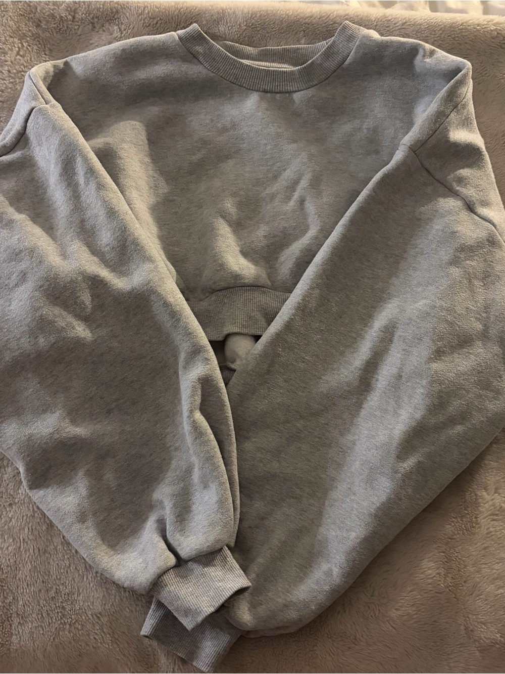 Aritzia Cropped Sweatfleece - Gray